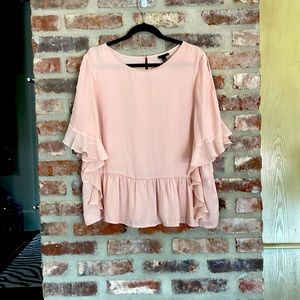 Pink babydoll blouse
